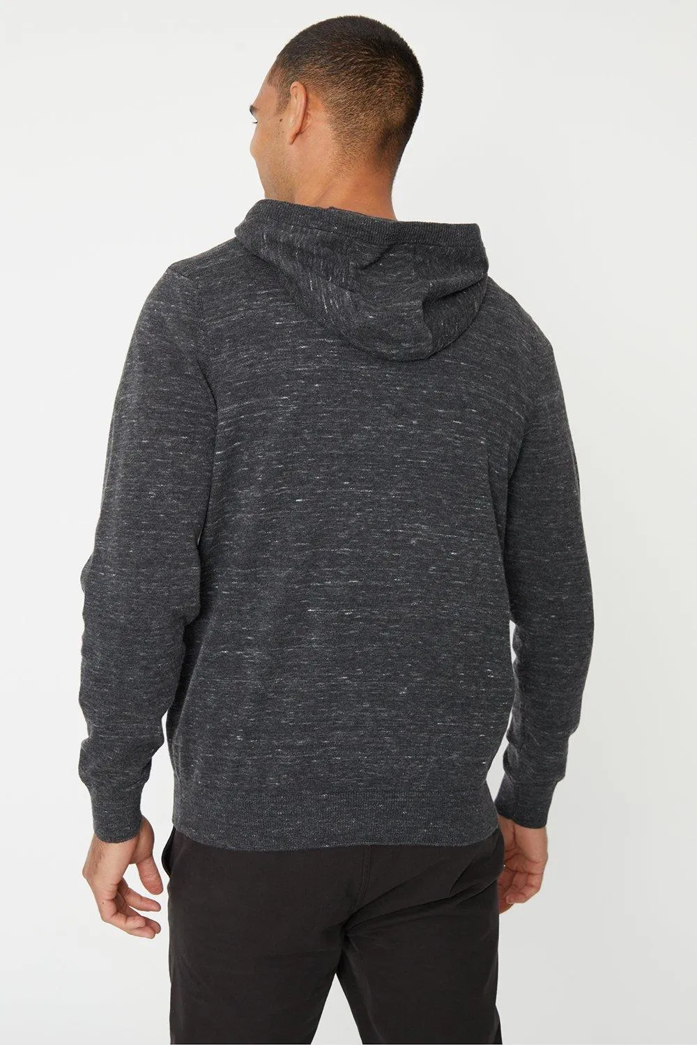 Shop Bridgenorth Cotton Space-dye Knitted Hoodie by Threadbare - Jumpers & Cardigans