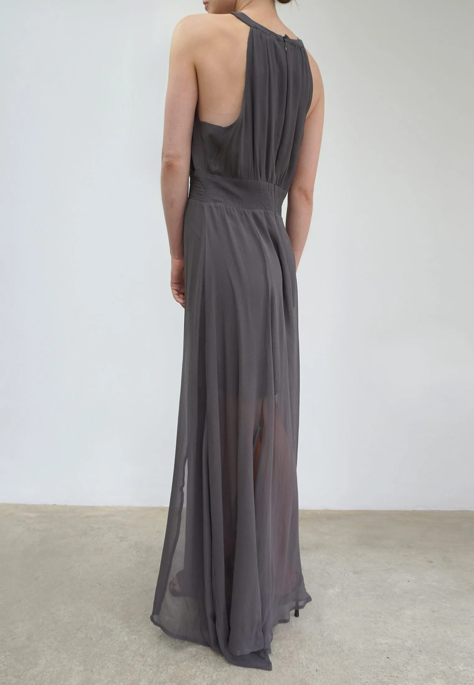 SIGN MAXI DRESS GUN METAL