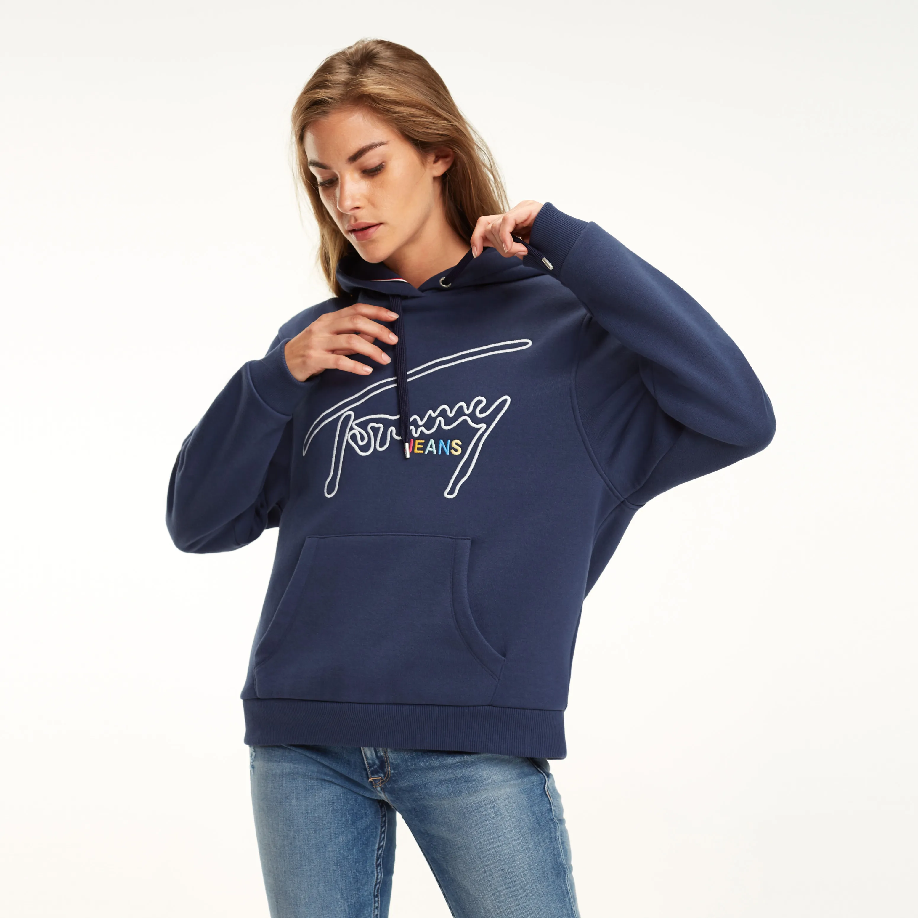 Signature Logo Fleece Hoodie | Jumpers | Tommy Hilfiger