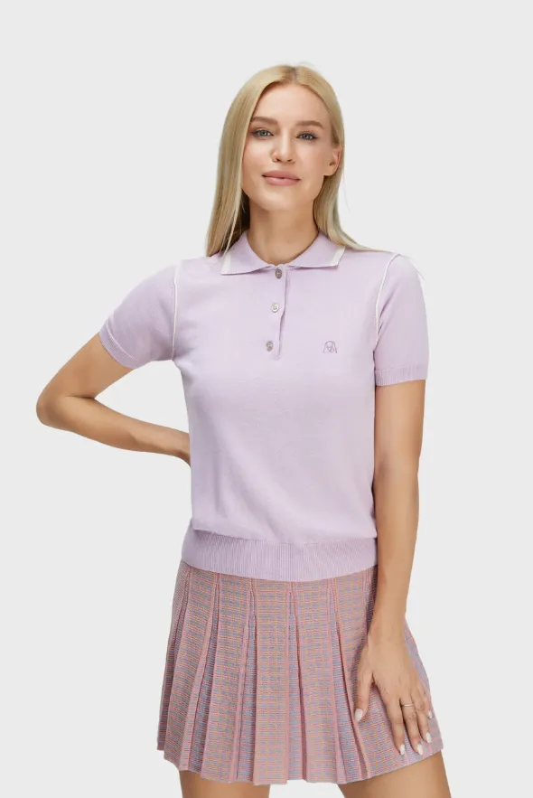 Silk Cashmere Polo T-Shirt