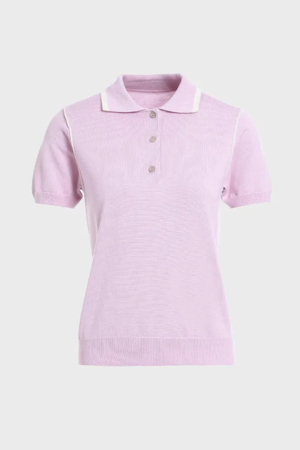 Silk Cashmere Polo T-Shirt