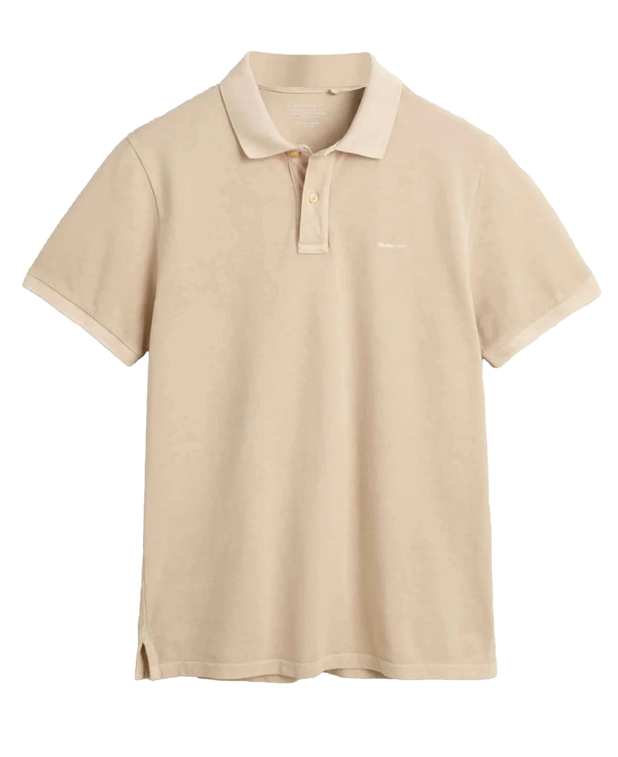 Silky Beige Sunfaded Piqué Polo Shirt