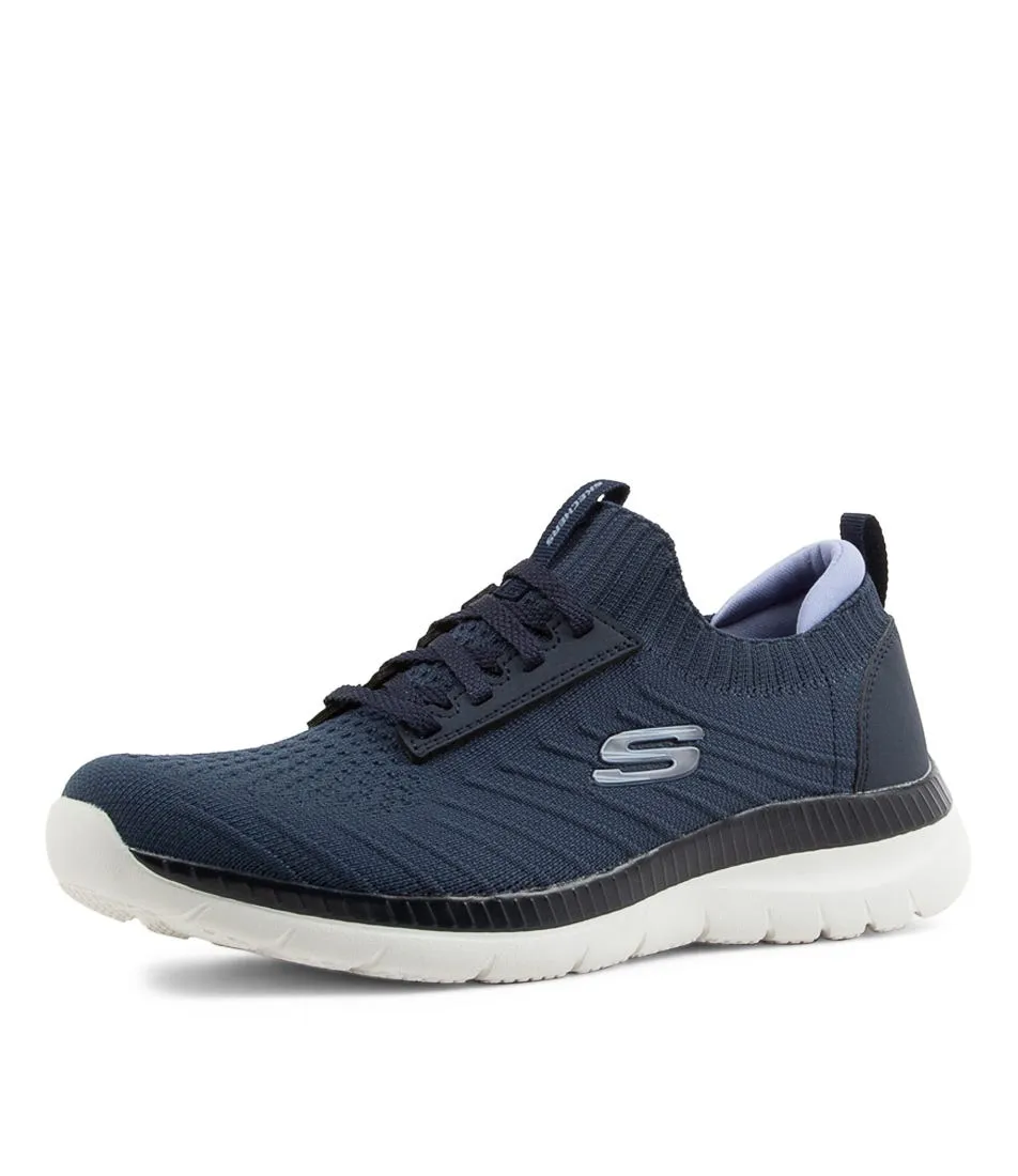 SKECHERS Bountiful Navy Knit Sneakers