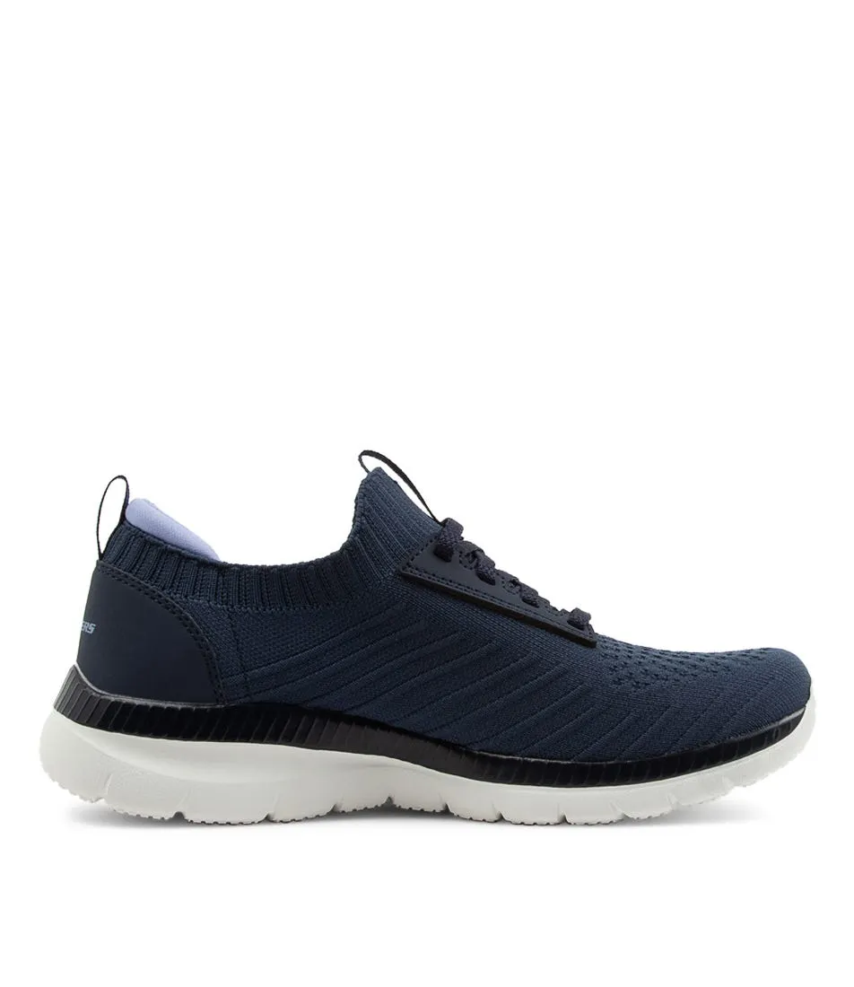 SKECHERS Bountiful Navy Knit Sneakers