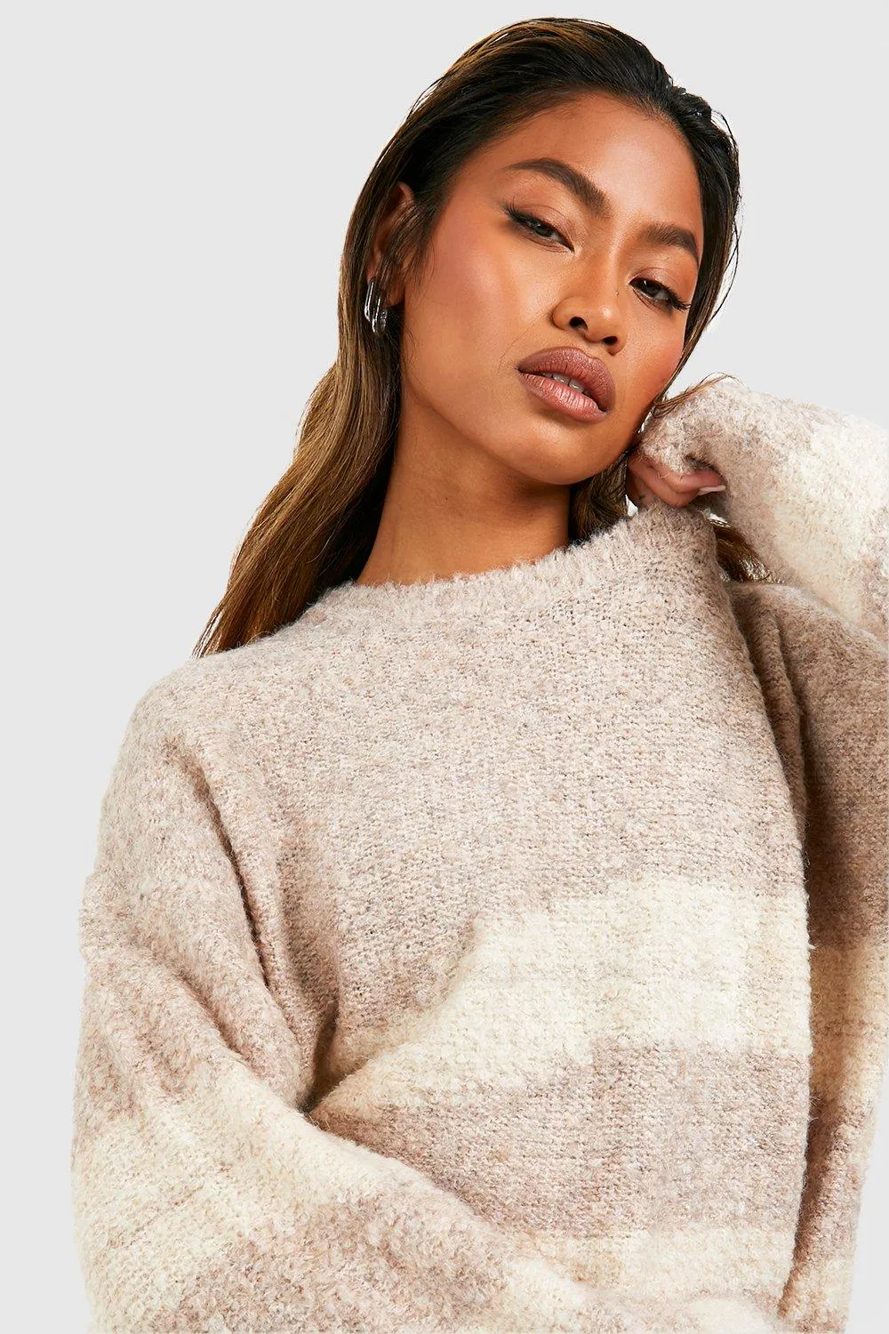 Soft Knit Abstract Stripe Oversized Jumper - Shop Jumpers & Cardigans at boohoo