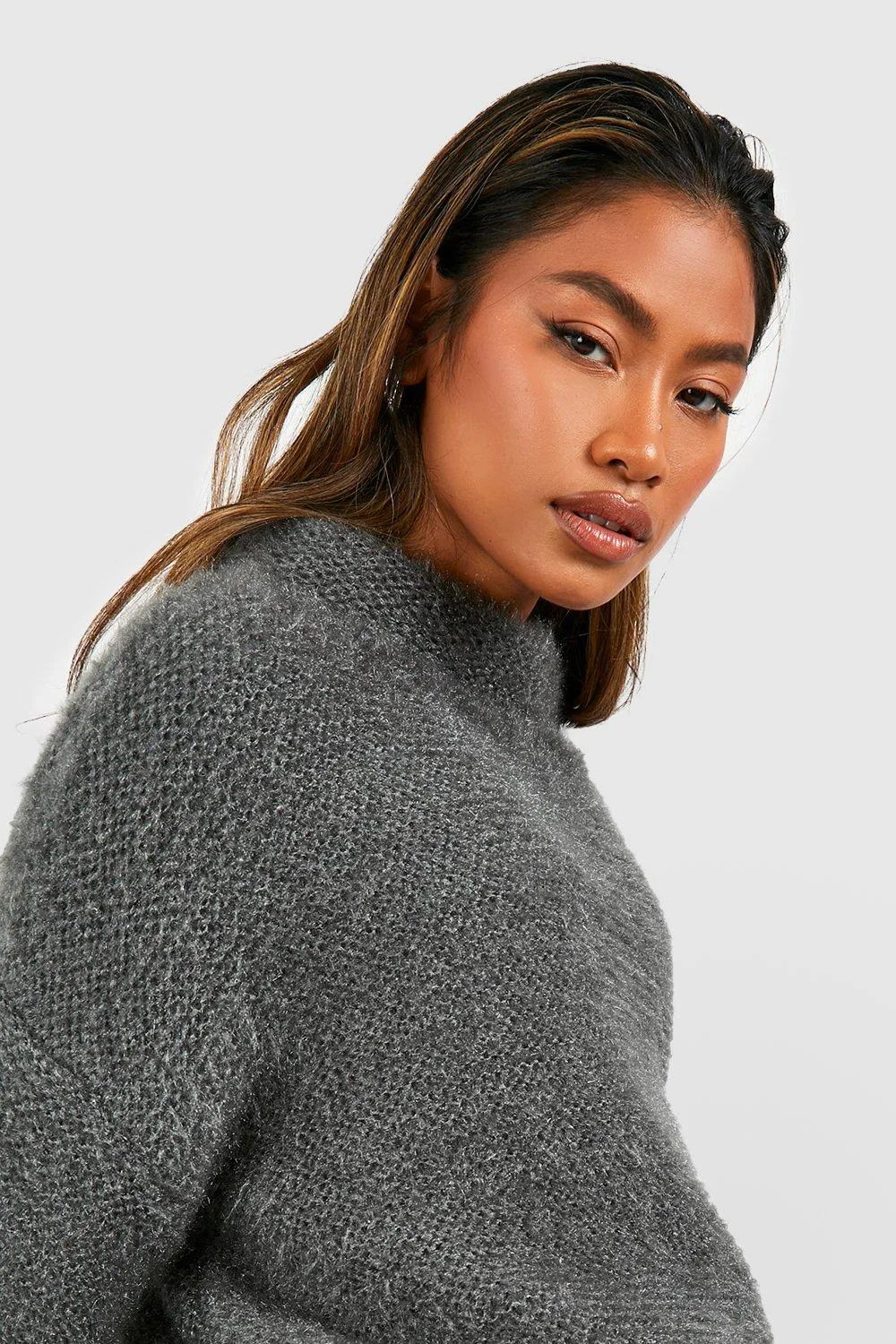 Soft Knit High Neck Jumper - Shop Jumpers & Cardigans | boohoo