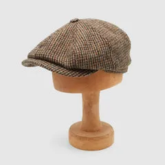 Stetson Hatteras Harris Tweed News-Boy Hat