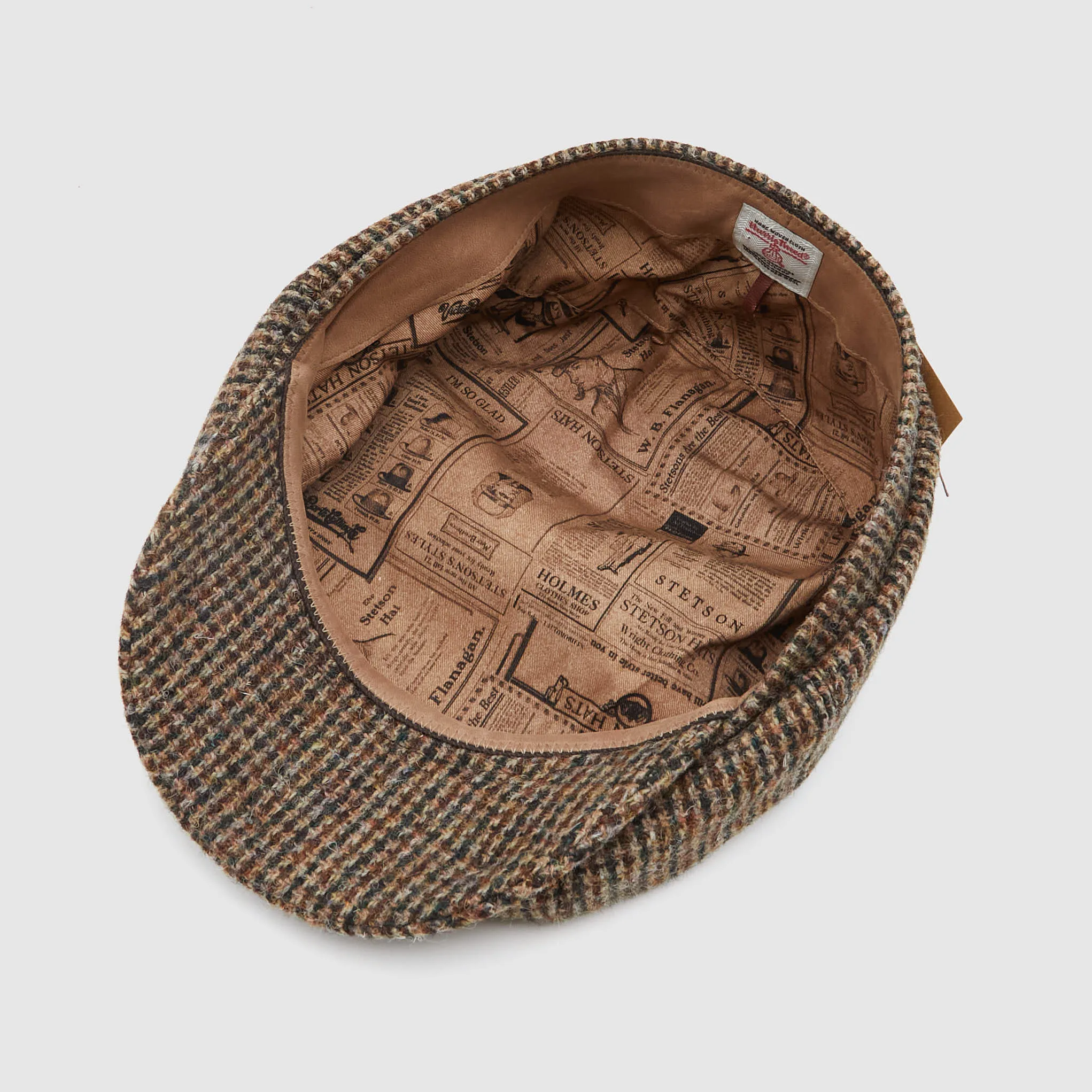 Stetson Hatteras Harris Tweed News-Boy Hat