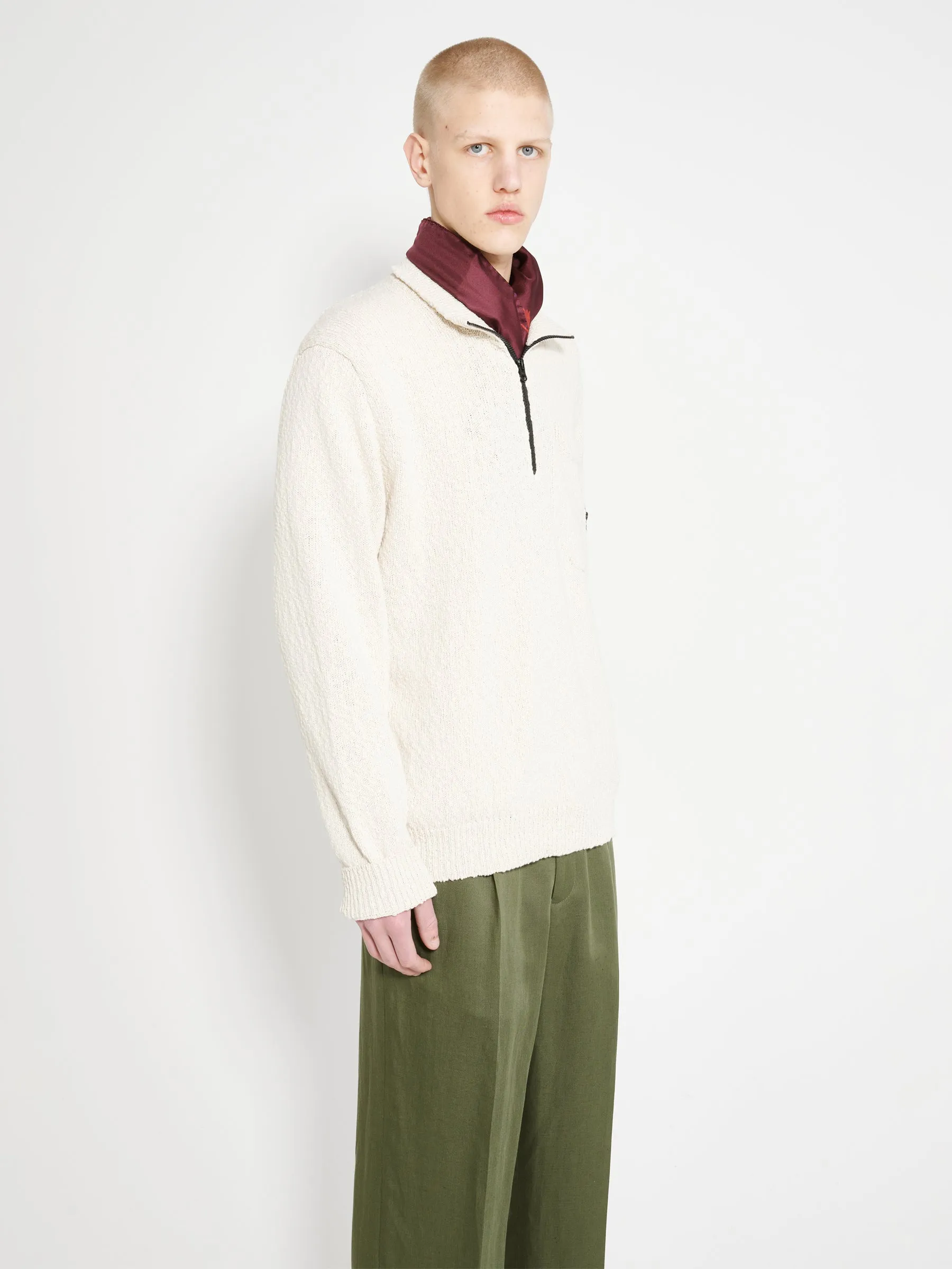 Stone Island Half Zip Knit Natural Beige