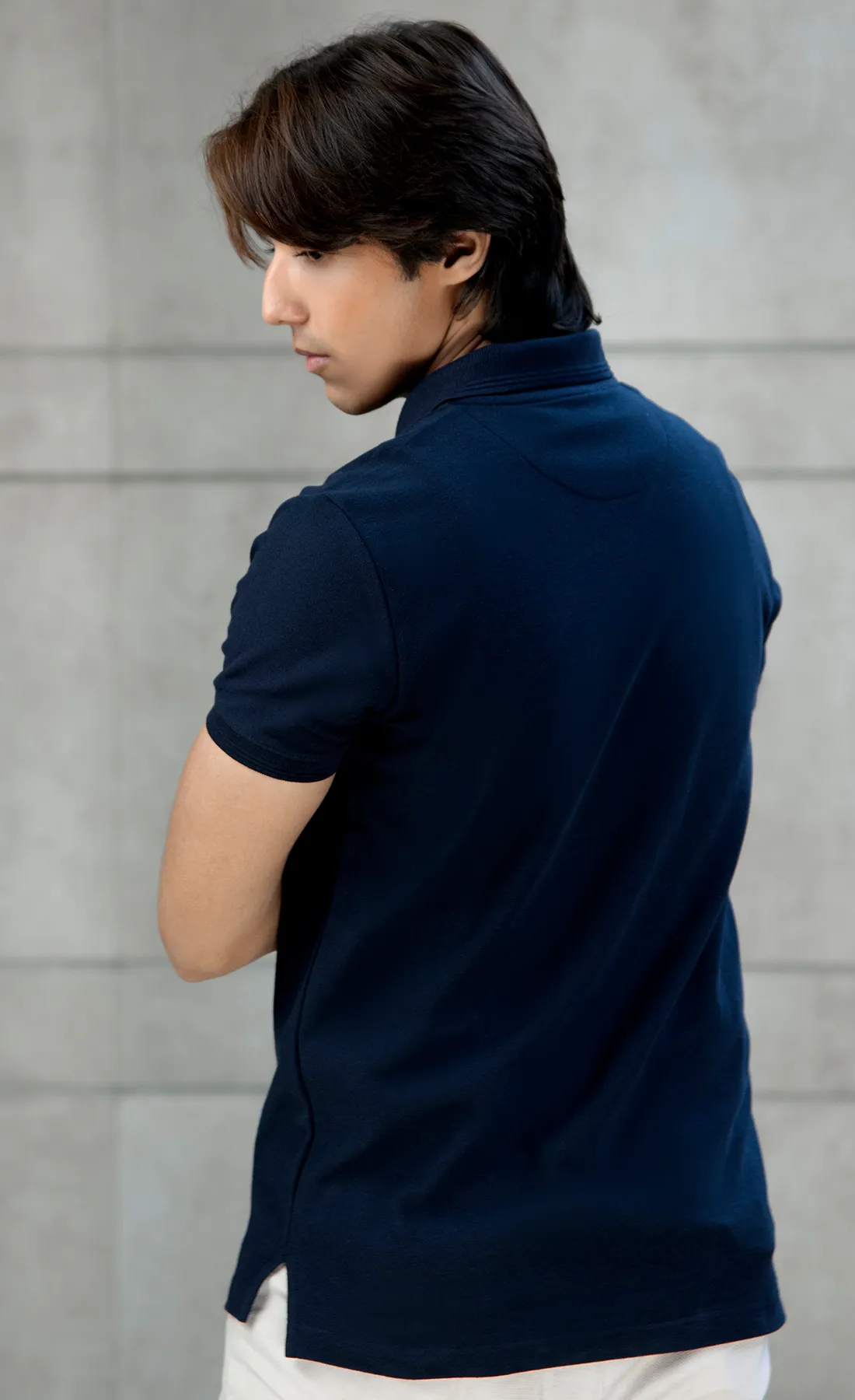 Streetela Navy Zipper Polo