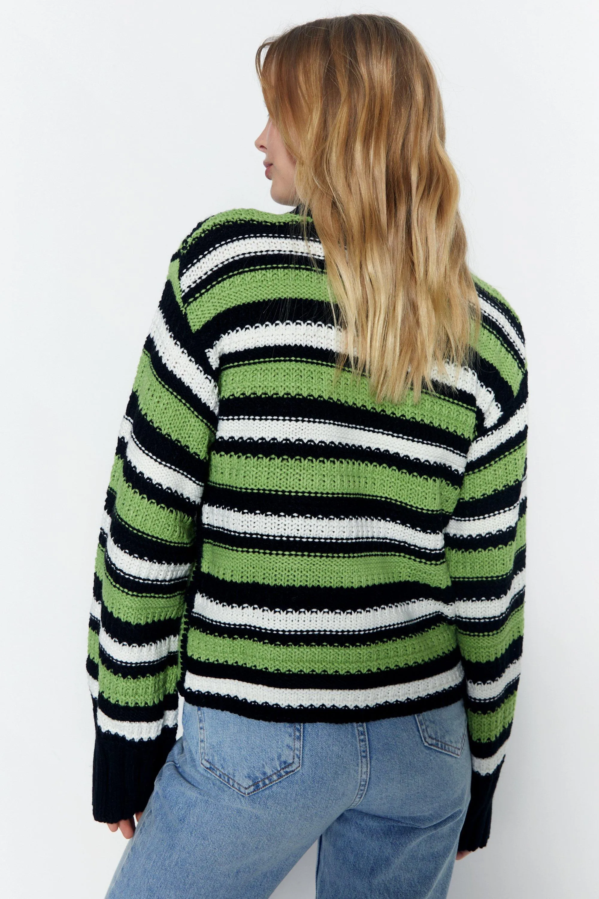 Stripe Crochet Jumper by Warehouse - Shop Jumpers & Cardigans