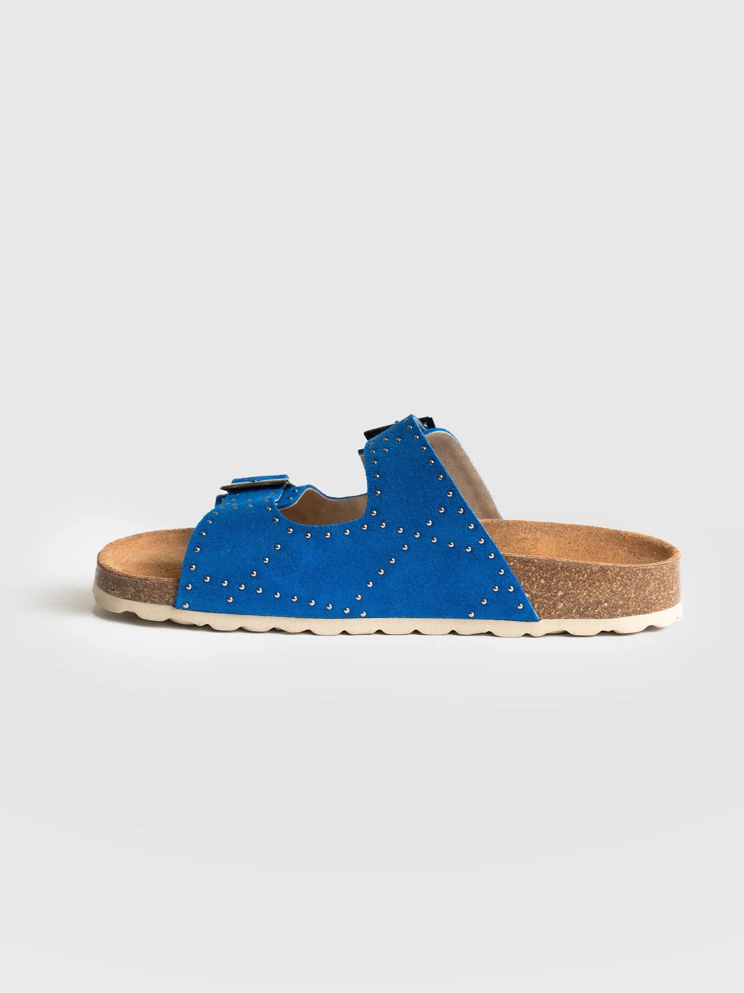 Studded Sutton Slides - Blue