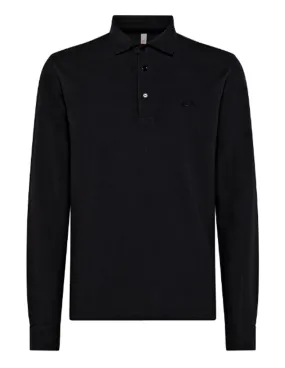 Sun68 black polo shirt AI22 for men A42115