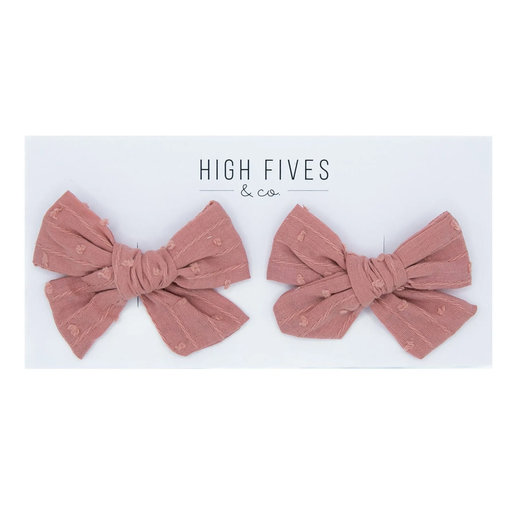 Swiss Dot Piggy Bow Clips 