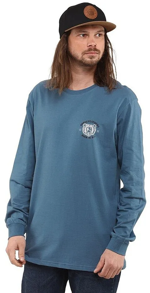 T-Shirt Horsefeathers Grizzly LS - Blue Heaven - men´s