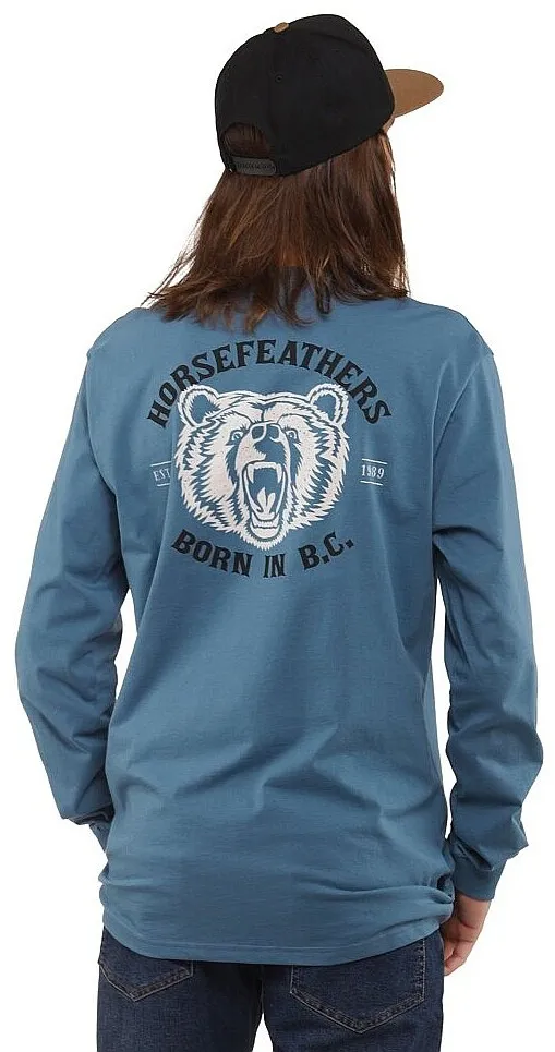 T-Shirt Horsefeathers Grizzly LS - Blue Heaven - men´s