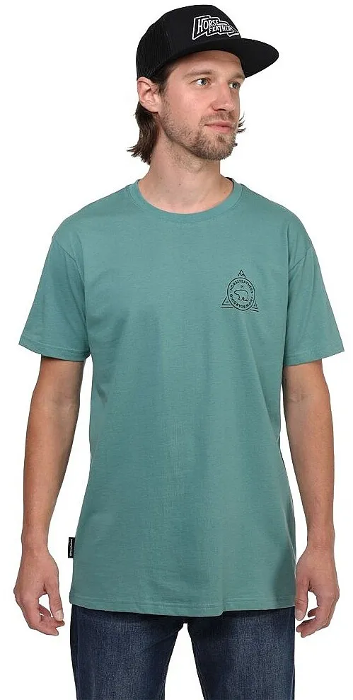 T-Shirt Horsefeathers Grizzly Triangle - Oil Blue - men´s