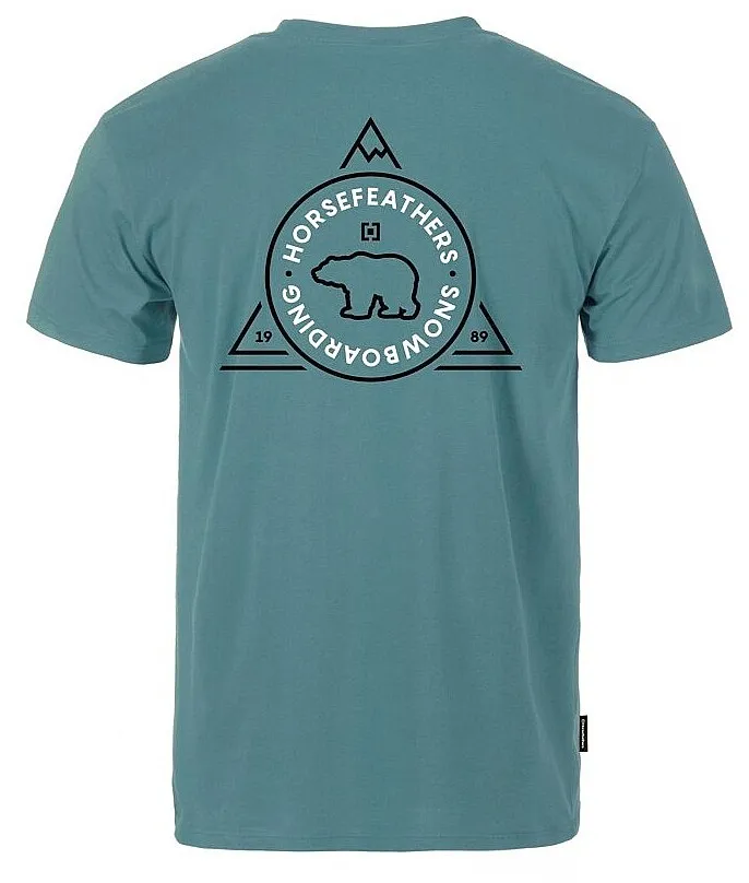 T-Shirt Horsefeathers Grizzly Triangle - Oil Blue - men´s