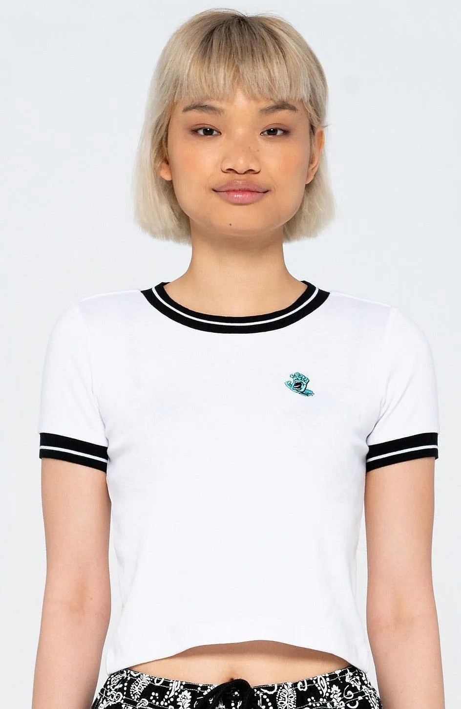 T-Shirt Santa Cruz Mini Hand Ringer - White - women´s