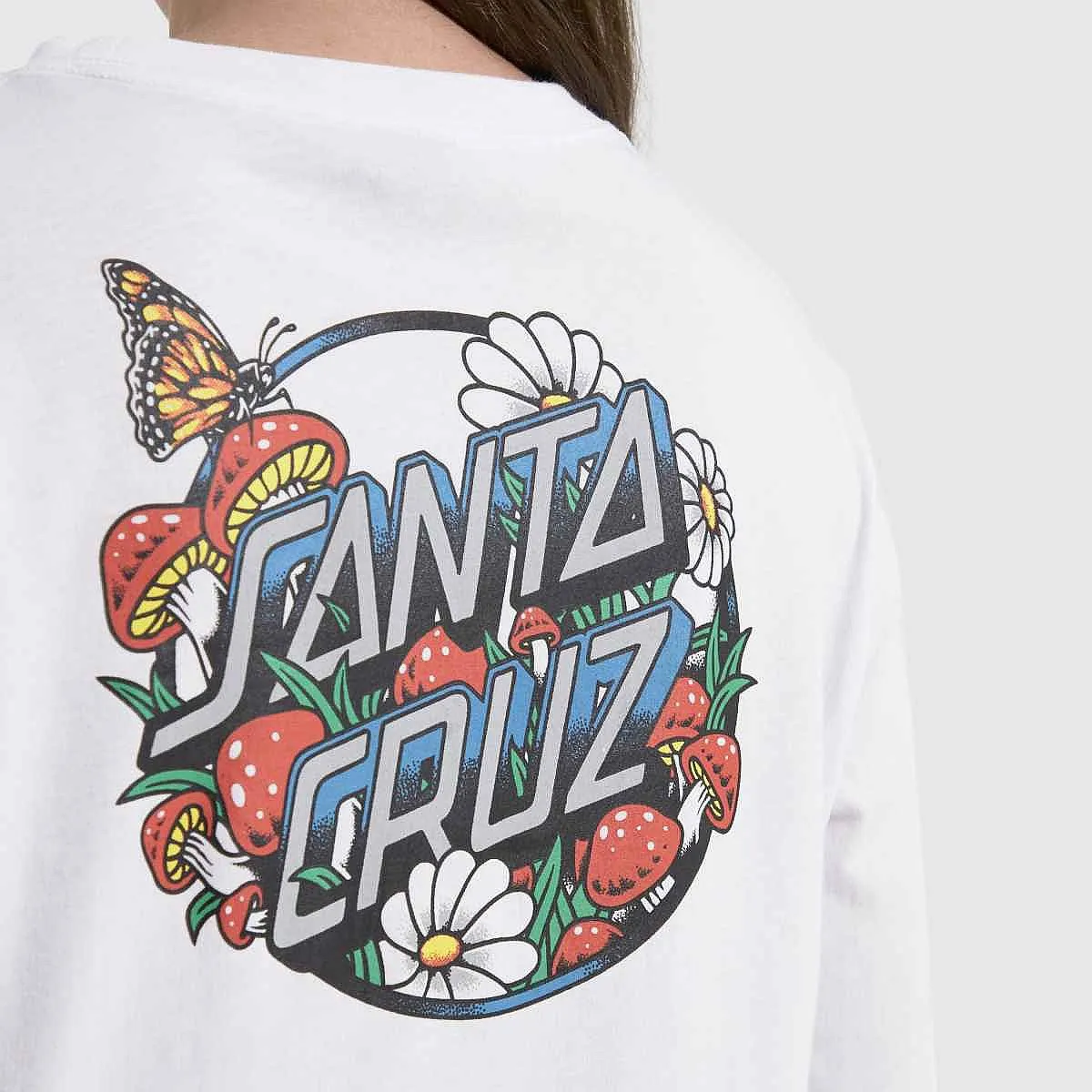 T-Shirt Santa Cruz Mushroom Monarch Dot LS - White - women´s