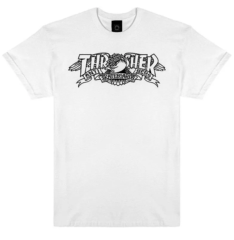 T-Shirt Thrasher Mag Banner X Antihero - White - men´s