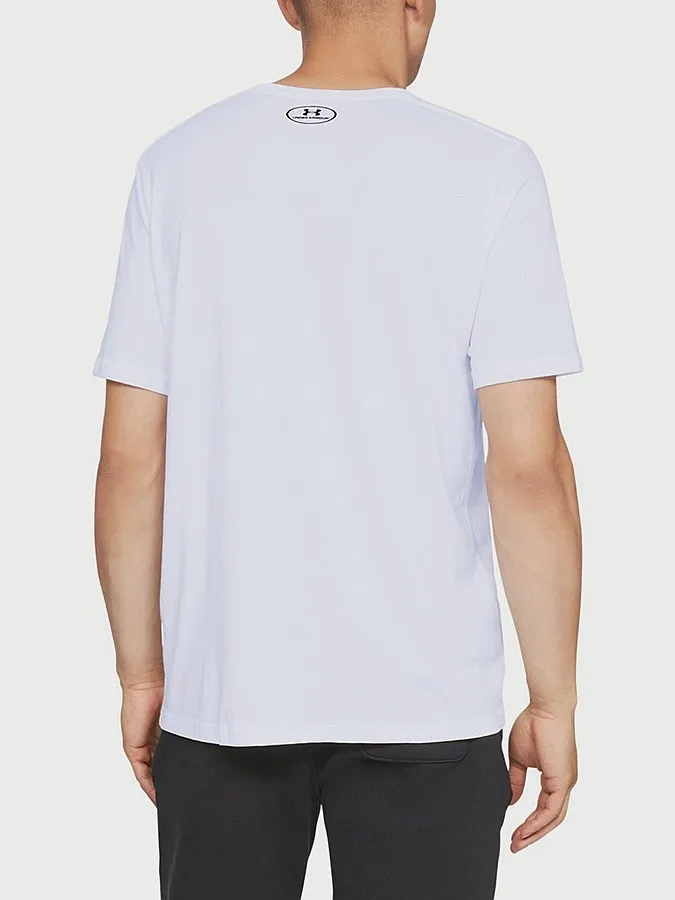 T-Shirt Under Armour Sportstyle Left Chest - White/Black - men´s