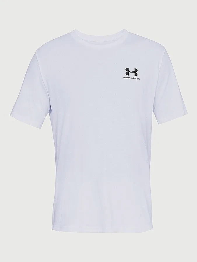 T-Shirt Under Armour Sportstyle Left Chest - White/Black - men´s