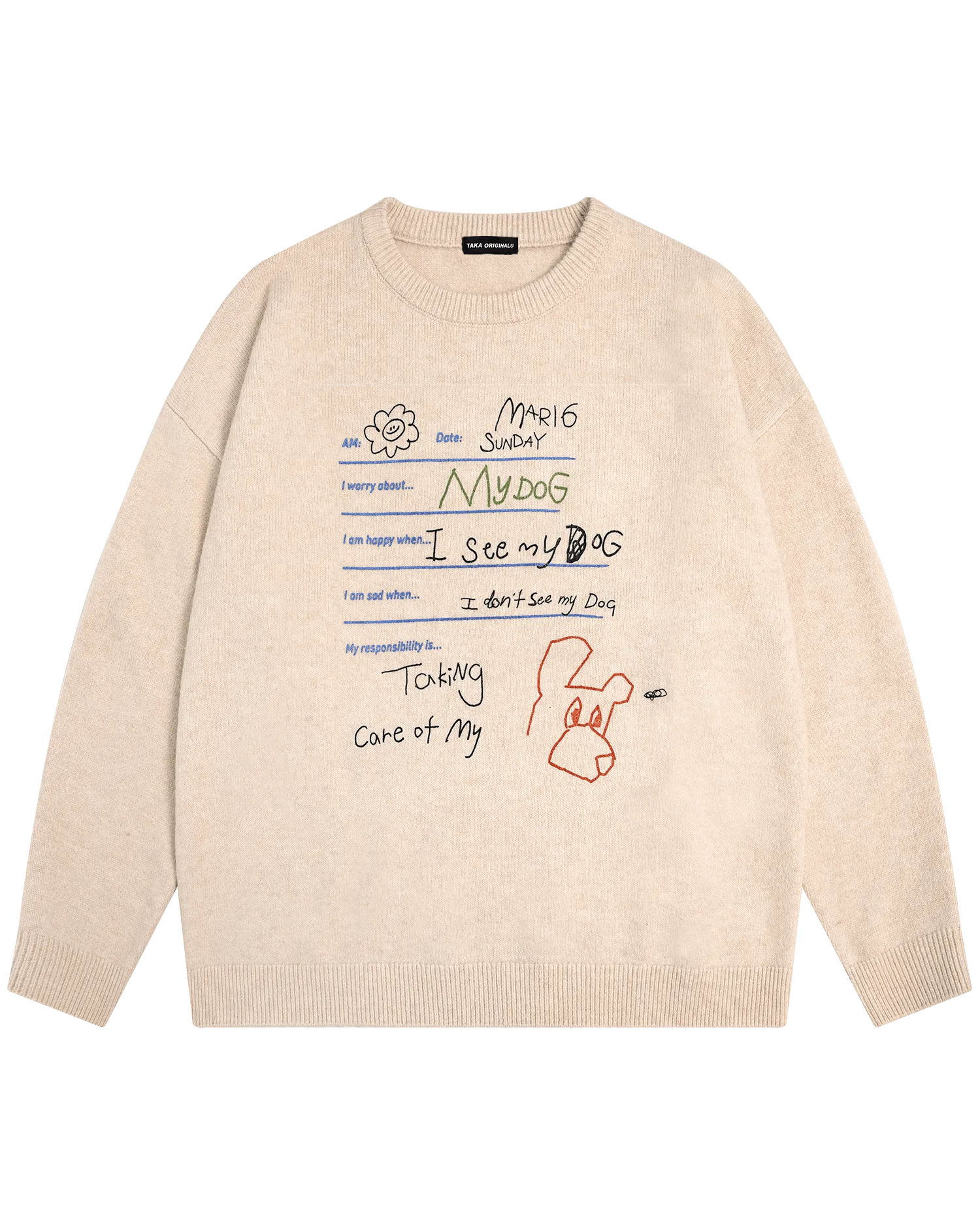 TAKA Original HOME collection Lil Dog friend knit jumper