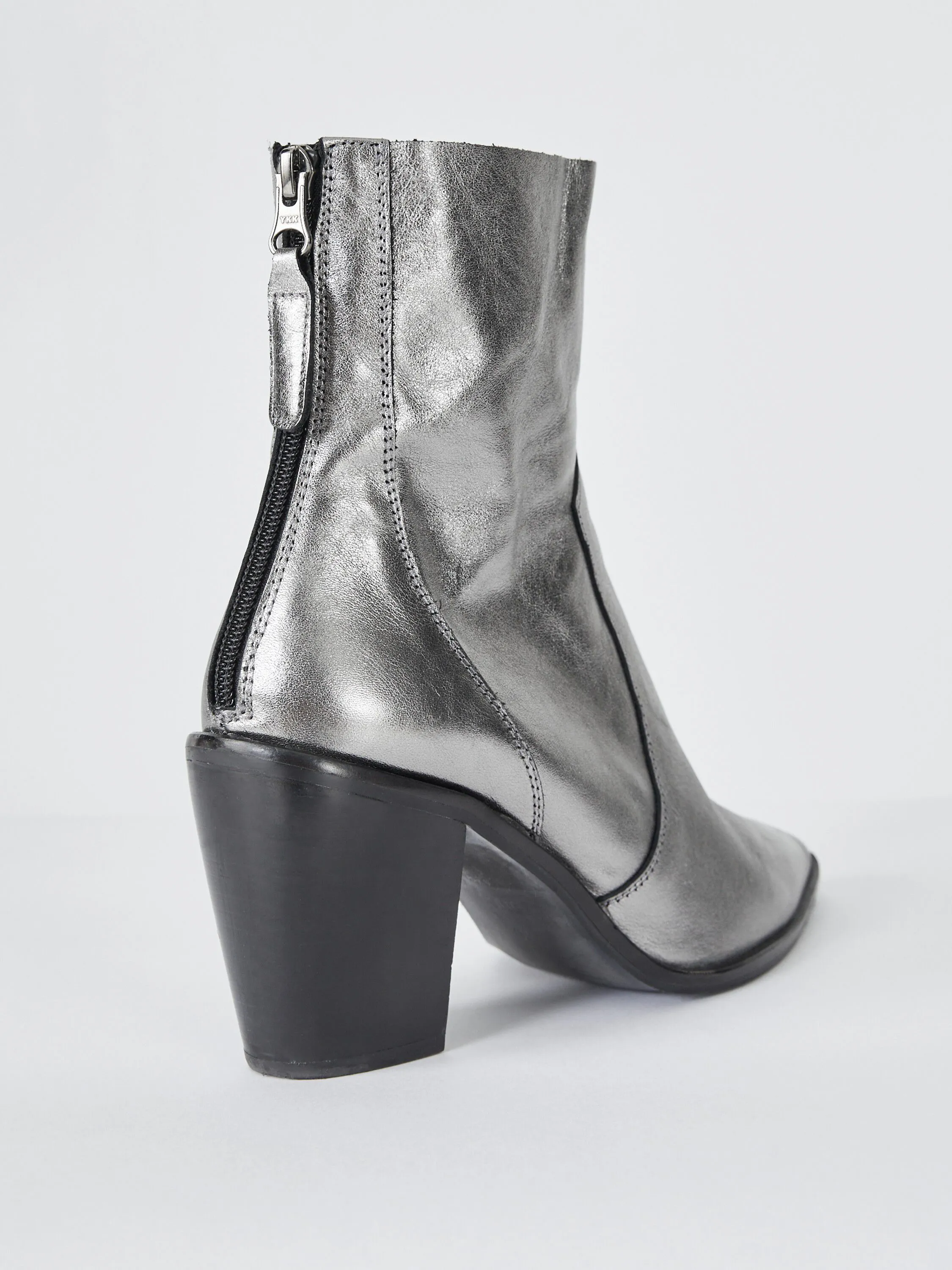 Tallis Metallic Leather Boots