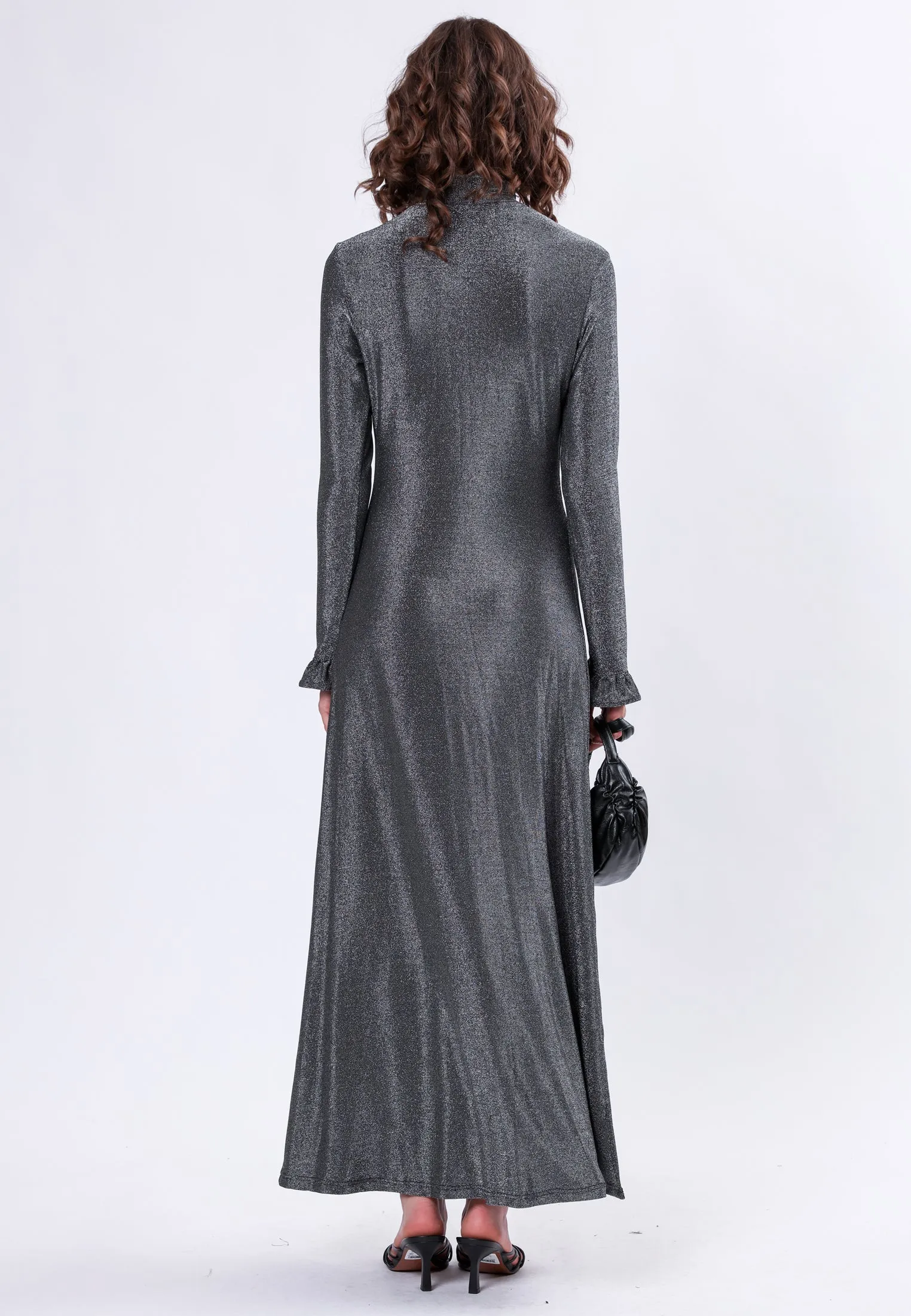 TANZANITE MAXI DRESS GUN METAL