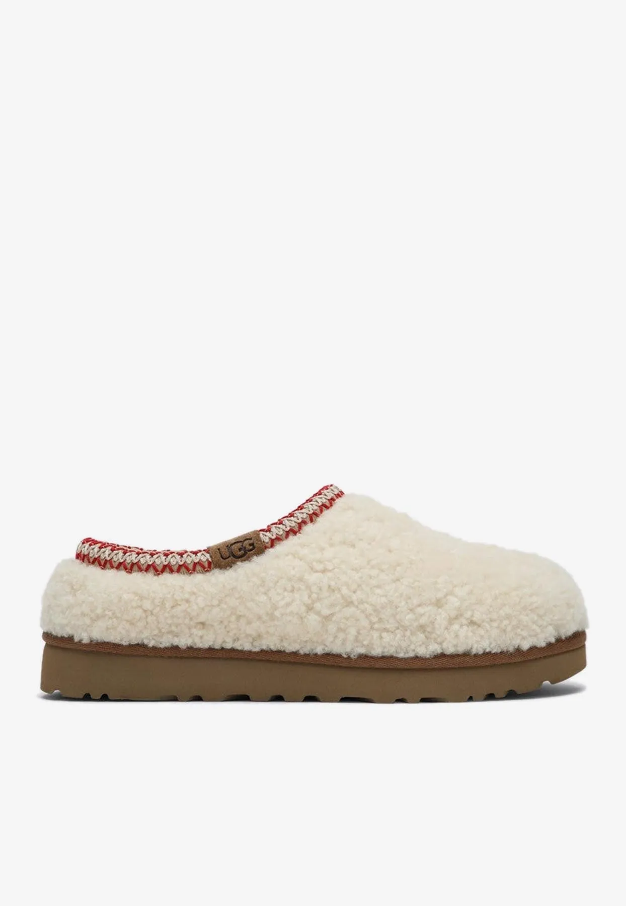 Tasman Maxi Curly Shearling Flat Mules