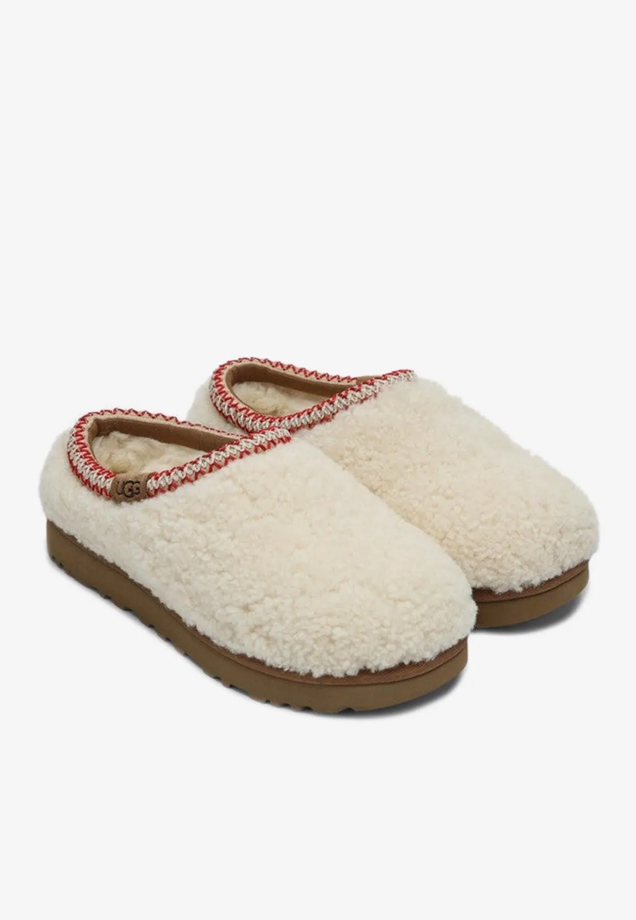 Tasman Maxi Curly Shearling Flat Mules