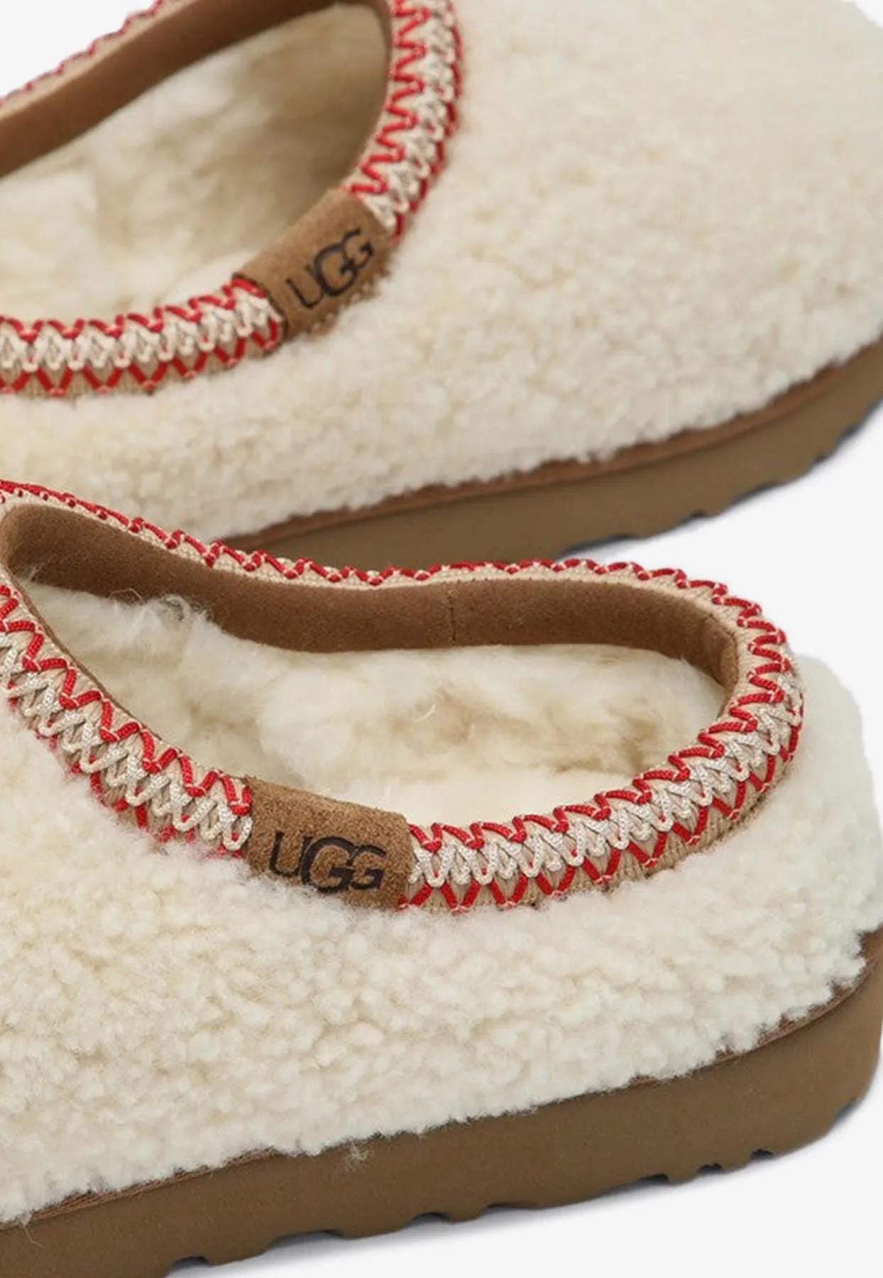 Tasman Maxi Curly Shearling Flat Mules