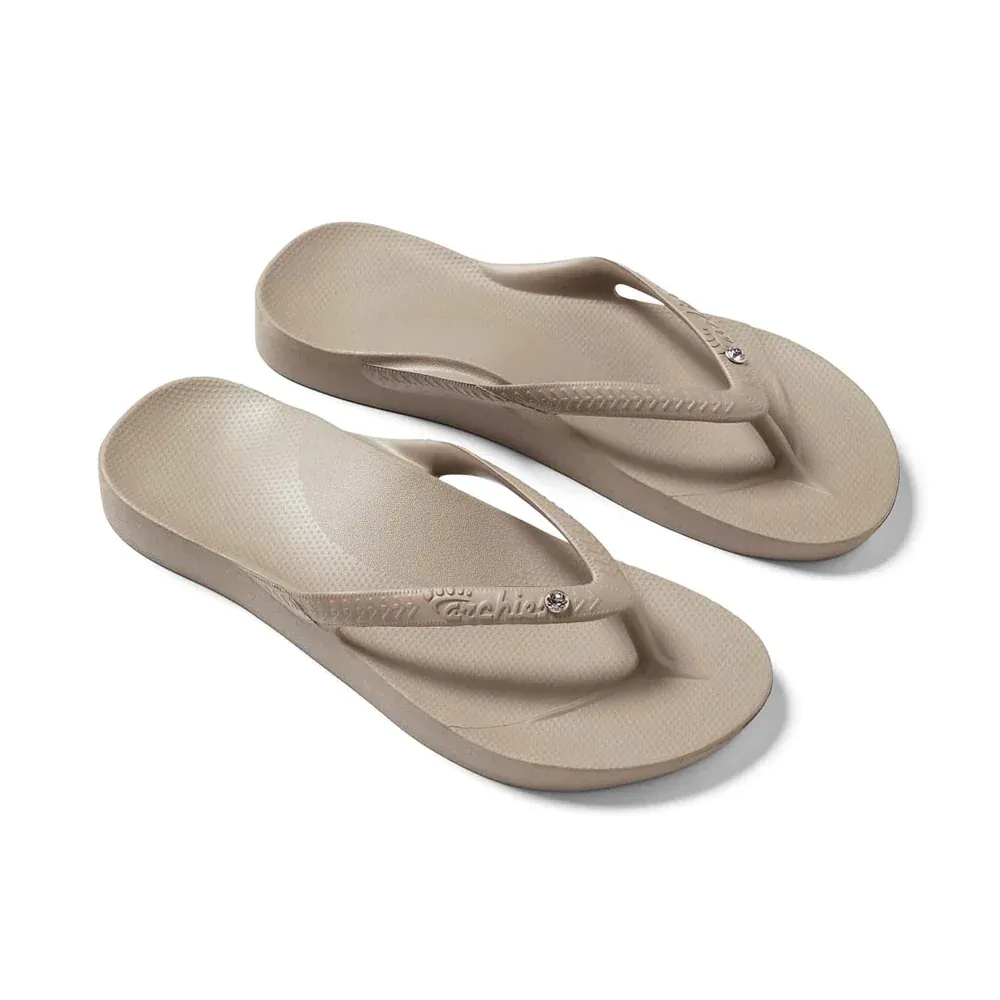 Taupe Crystal Archies Jandals