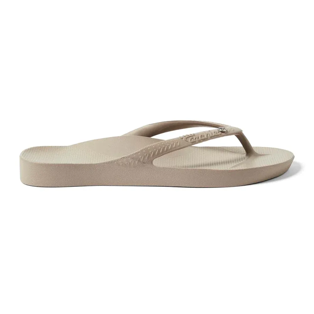 Taupe Crystal Archies Jandals