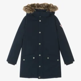 Navy Blue Down-Padded Coat