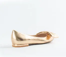 The Bow Pointed Flat in Gold