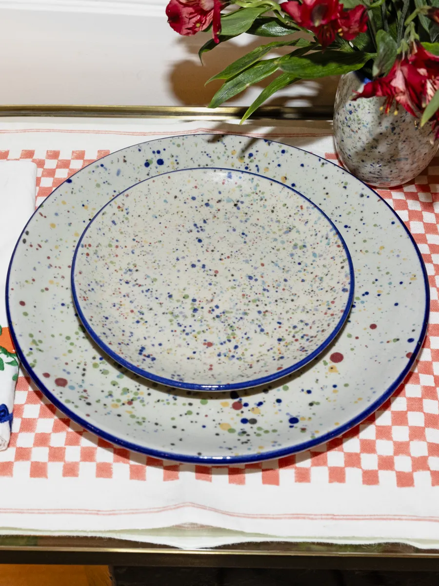 The Everyday Dessert Plate, Set of 4 - Confetti Splatter / Ceramic