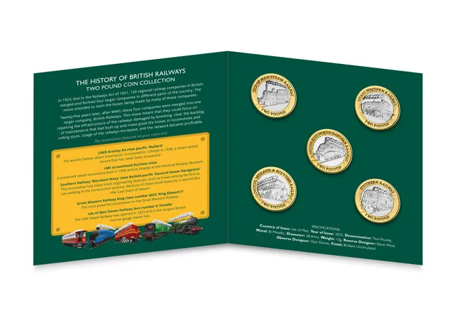 The History of British Railways BU 2 Coin Set