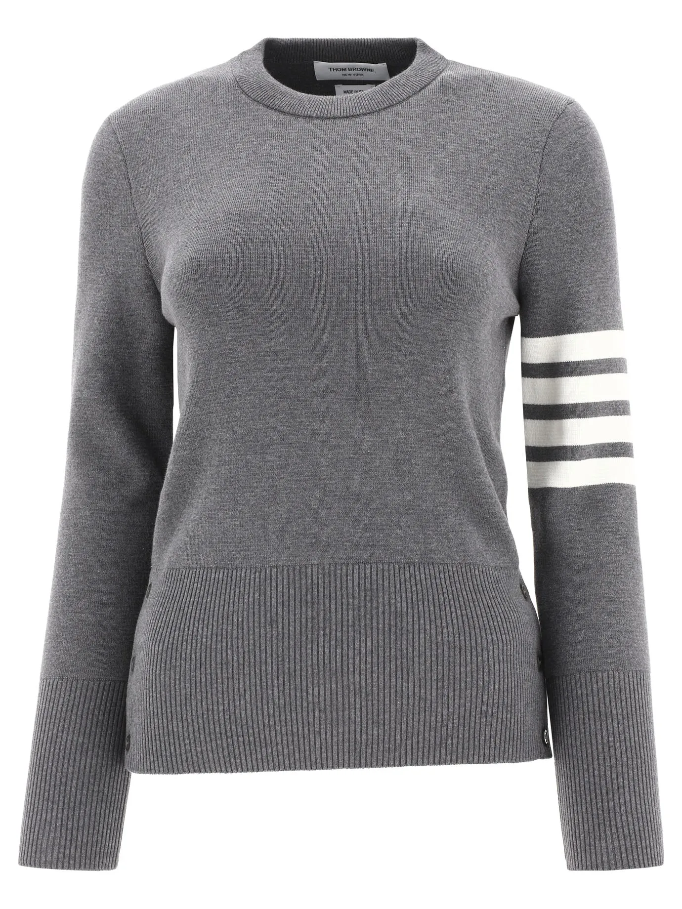 4-Bar Crewneck Knit Jumper by Thom Browne