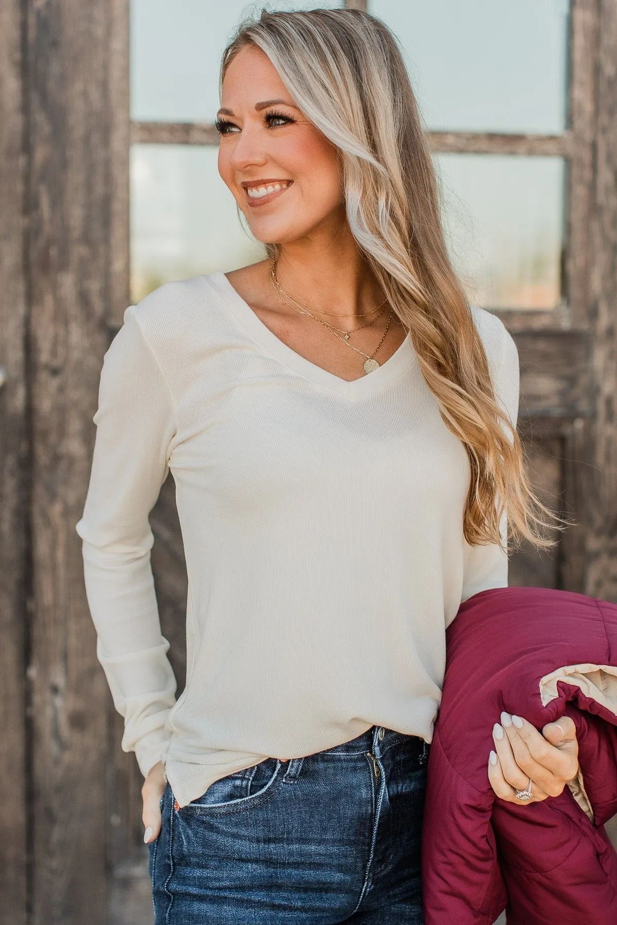 Elegant Ivory Knit Top