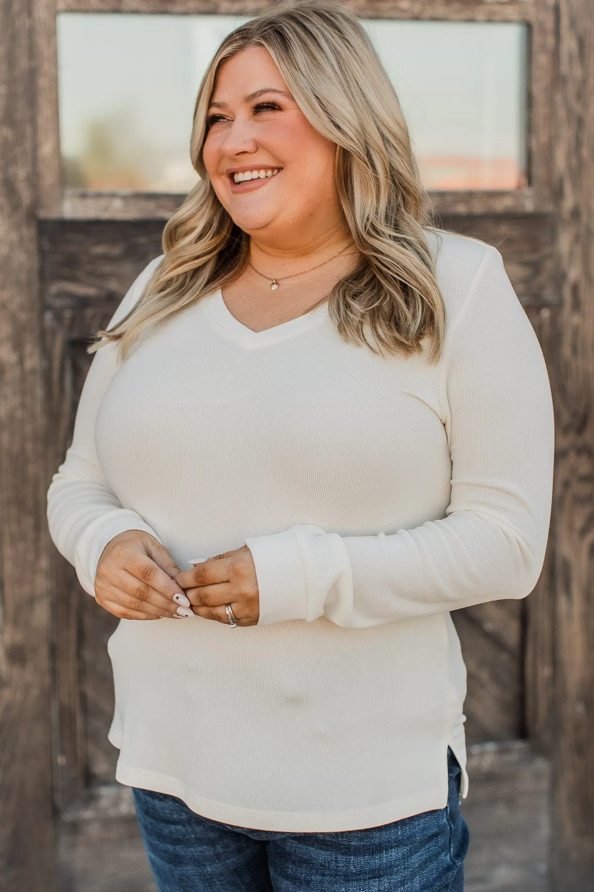 Elegant Ivory Knit Top