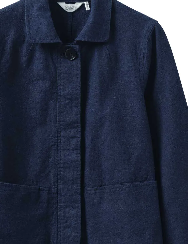 Toast Boxy Hemp Canvas Jacket Indigo