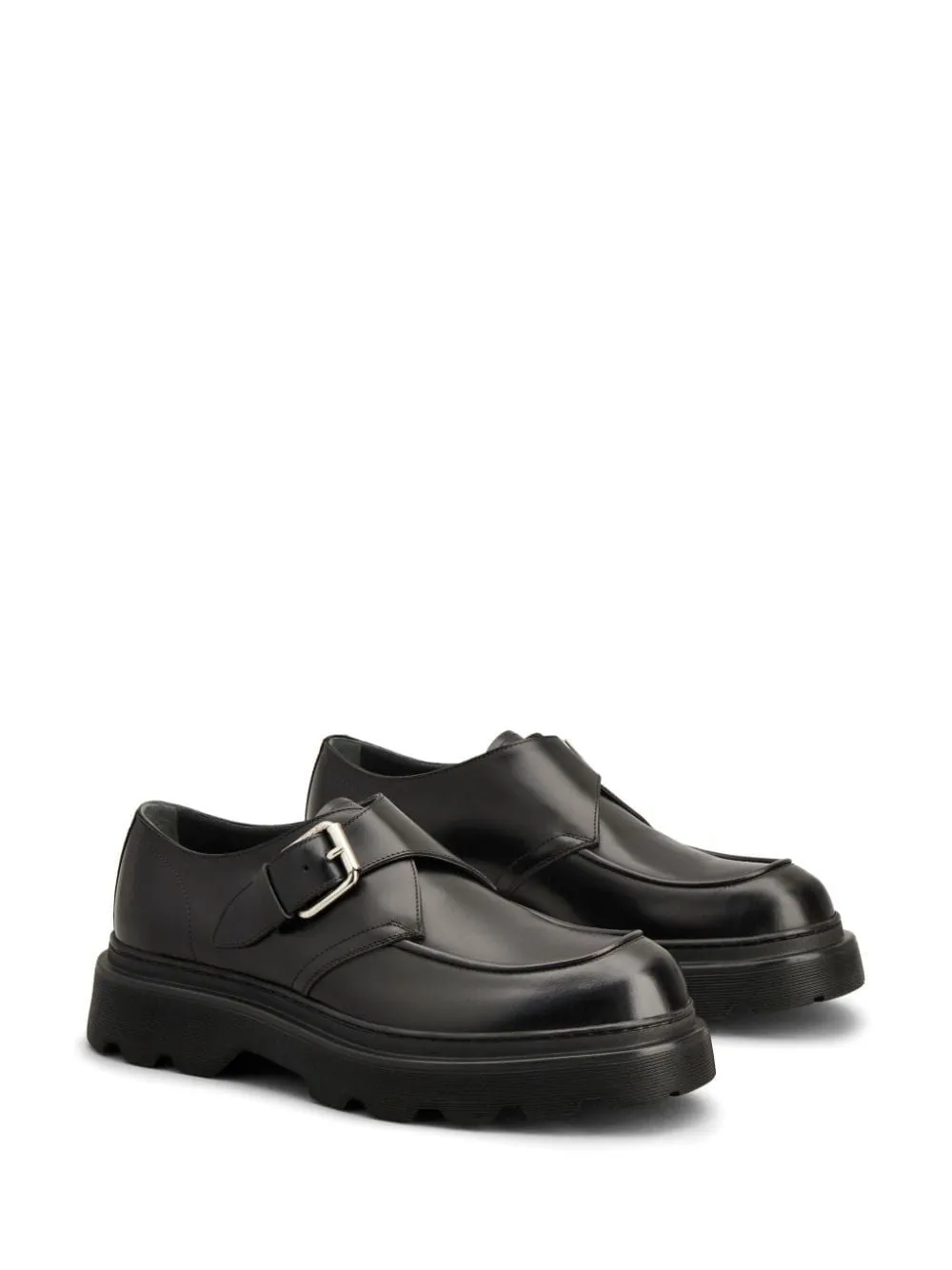 TOD'S Sleek Leather Monk Strap Moccasins