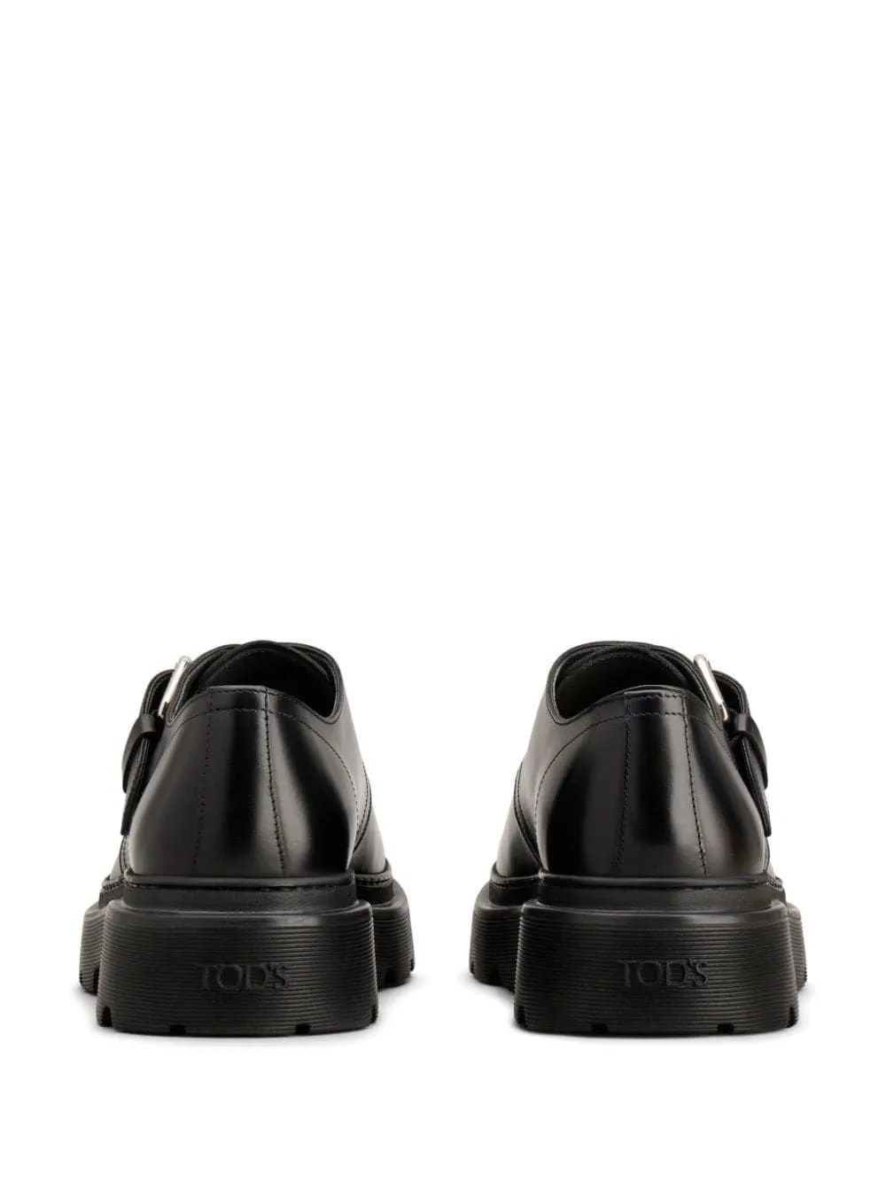 TOD'S Sleek Leather Monk Strap Moccasins