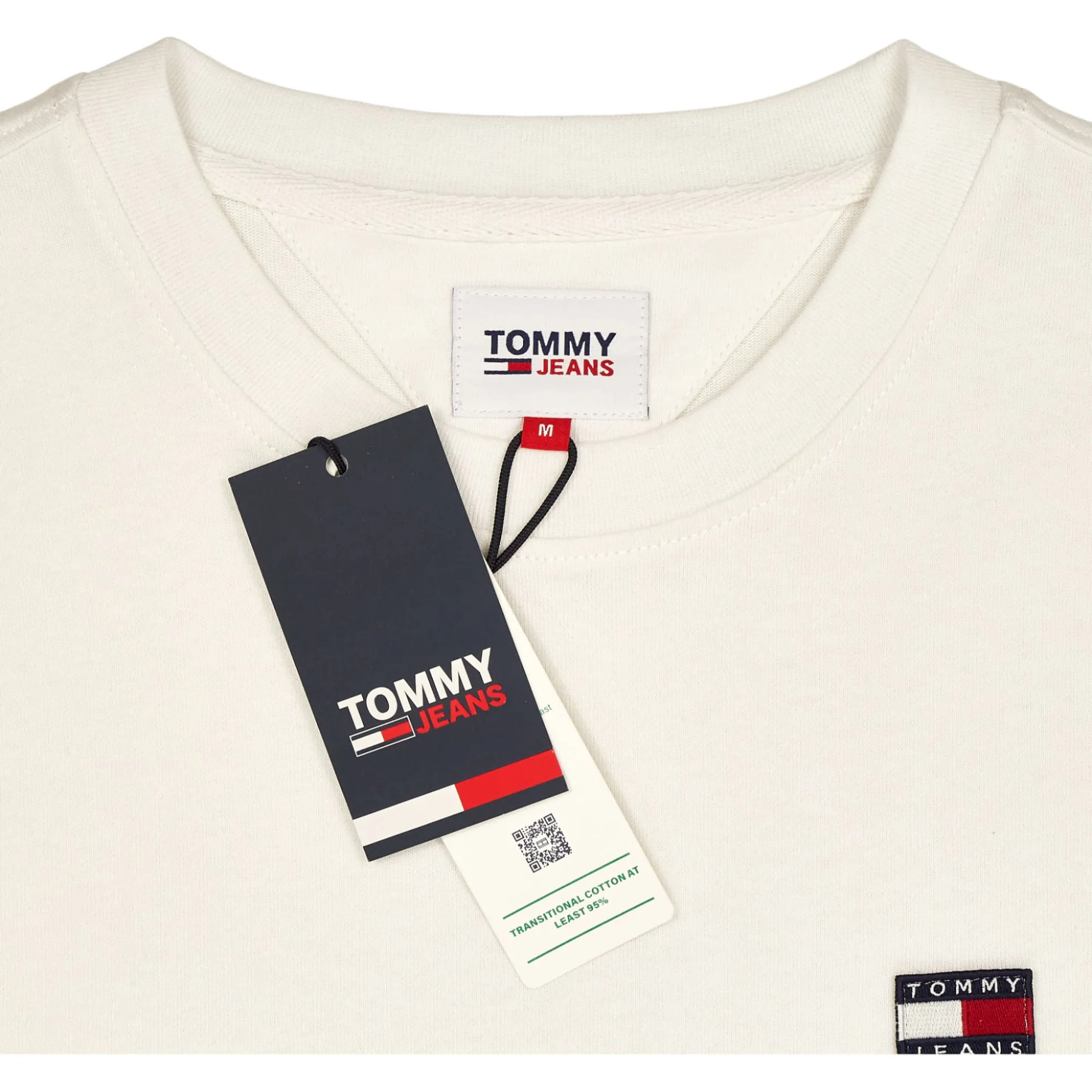 Tommy Jeans White Tommy T5 Badge T-Shirt