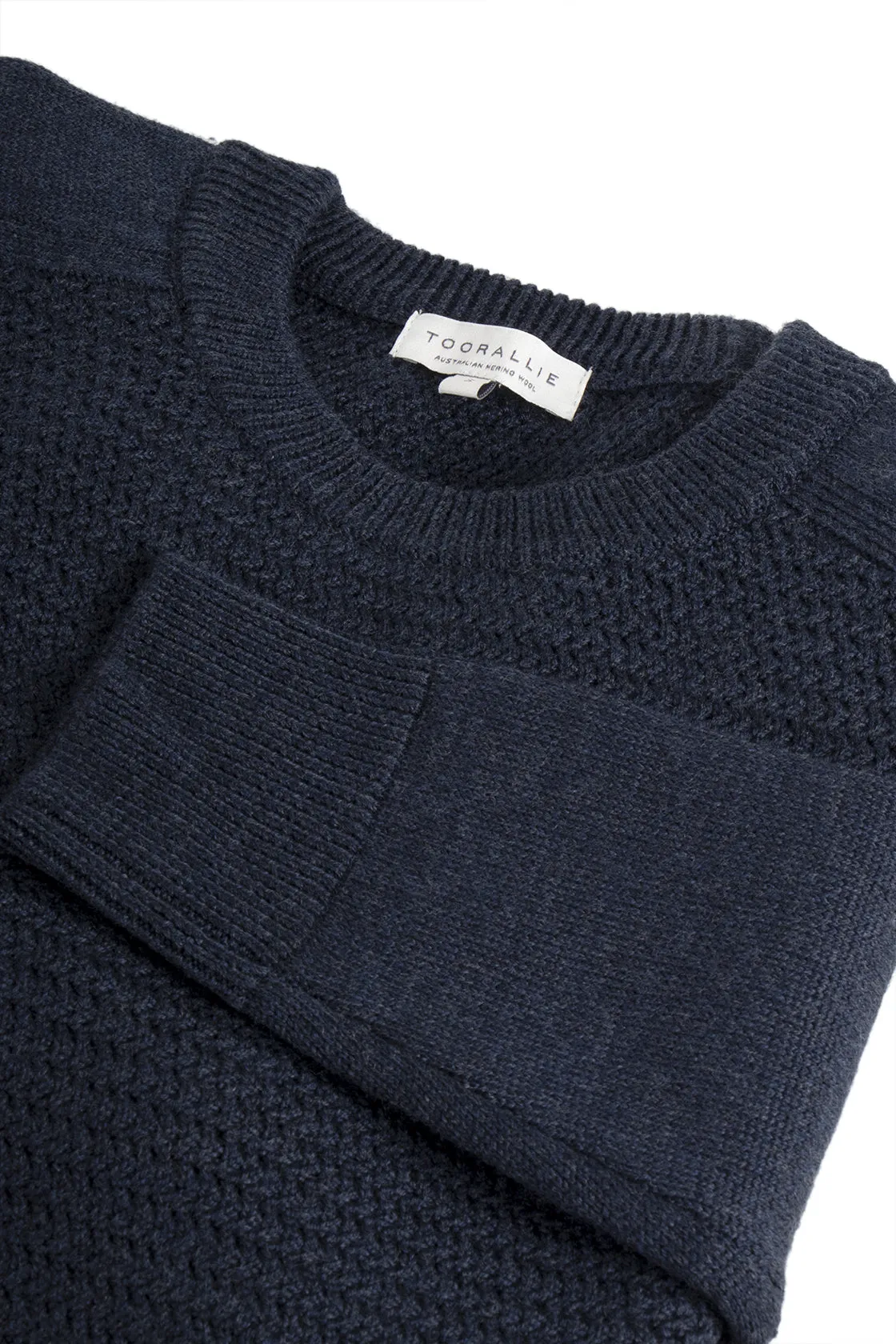 Toorallie Hotham Crew Knit Navy Melange