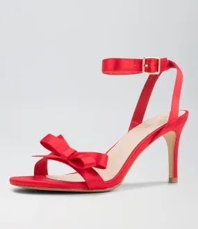 TOP END Nepizas Red Satin Sandals