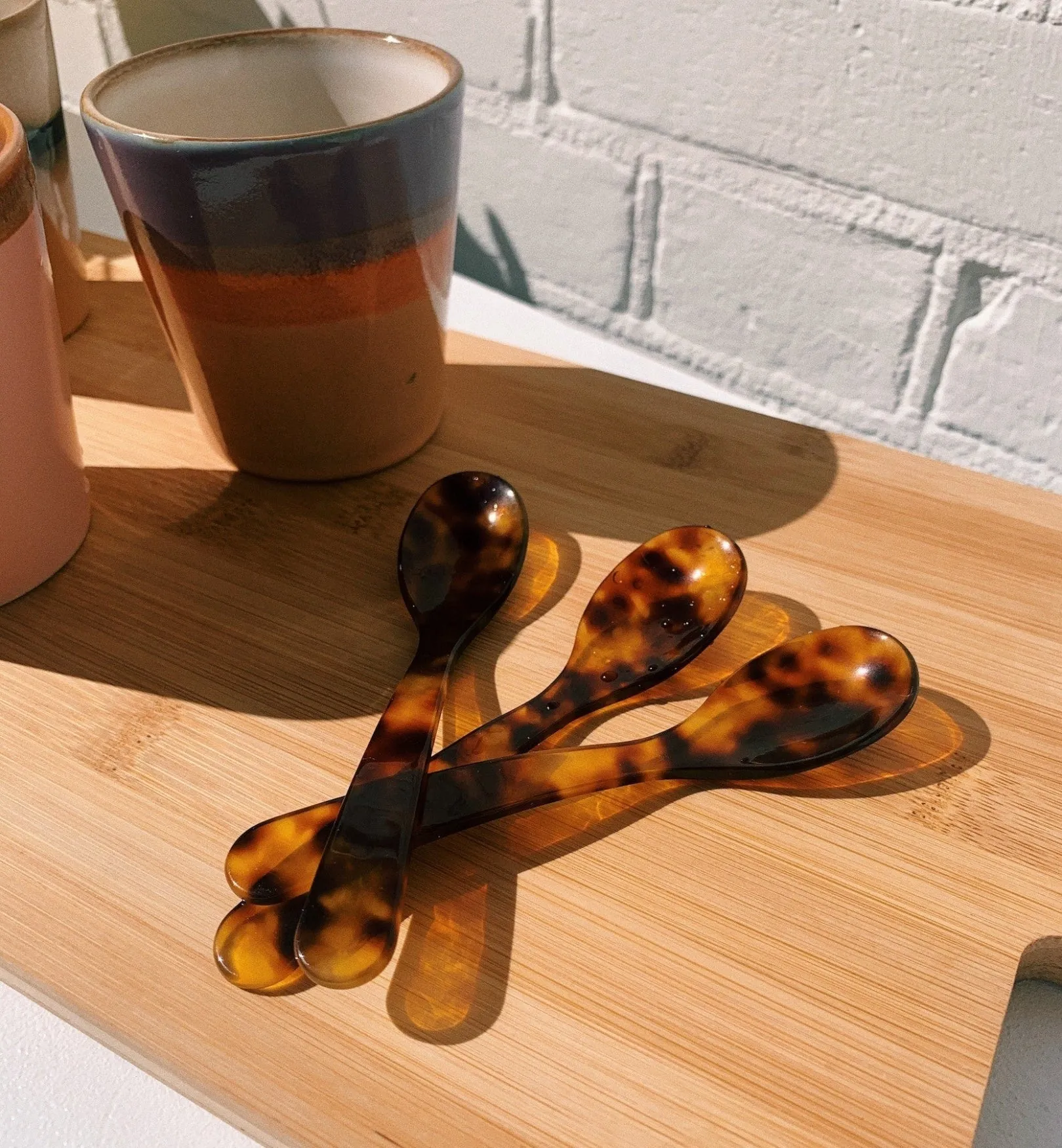 Tortoise Acrylic Teaspoon Set