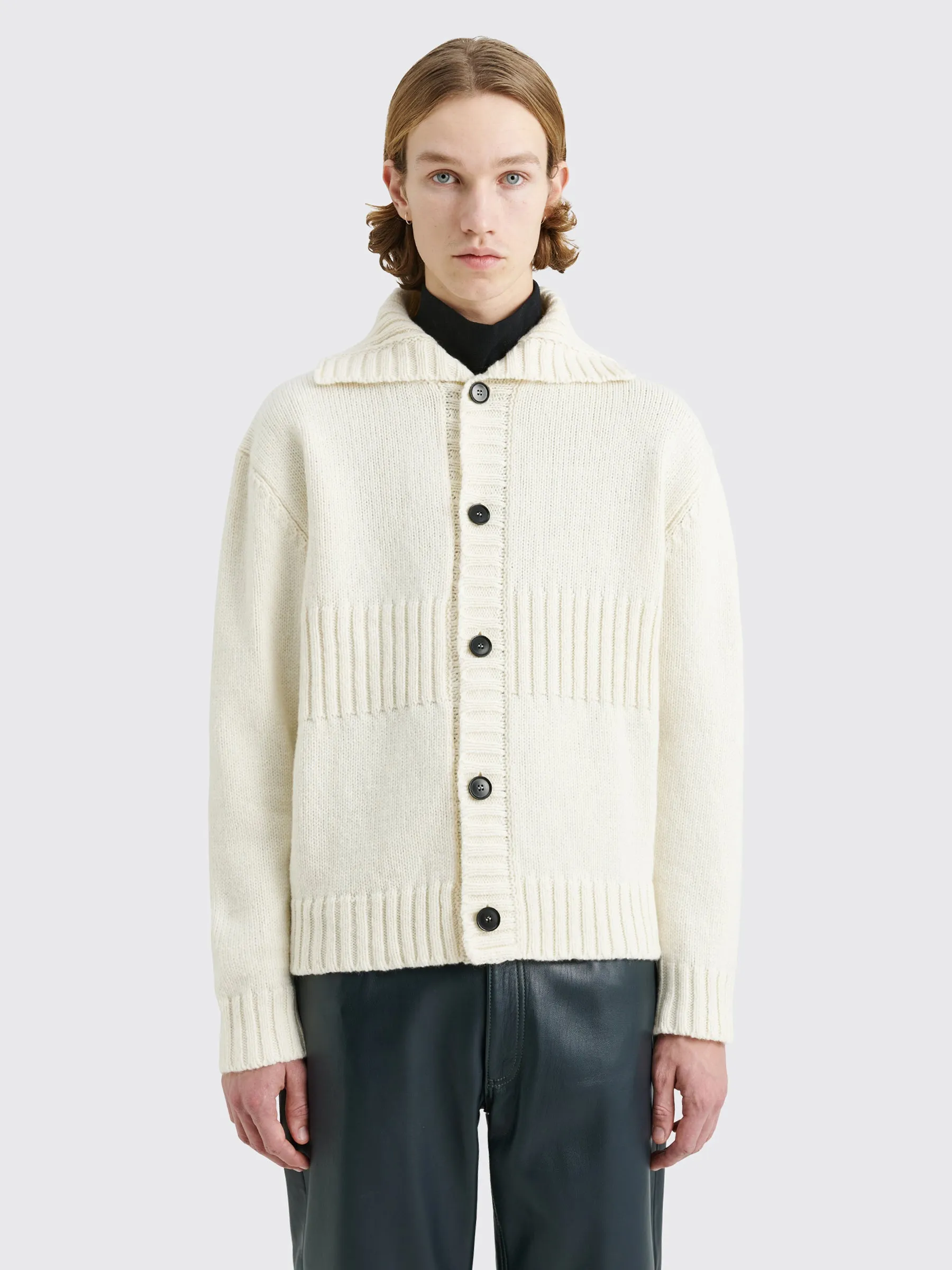 TRÈS BIEN everywear Sailor Knit Wool Cream White